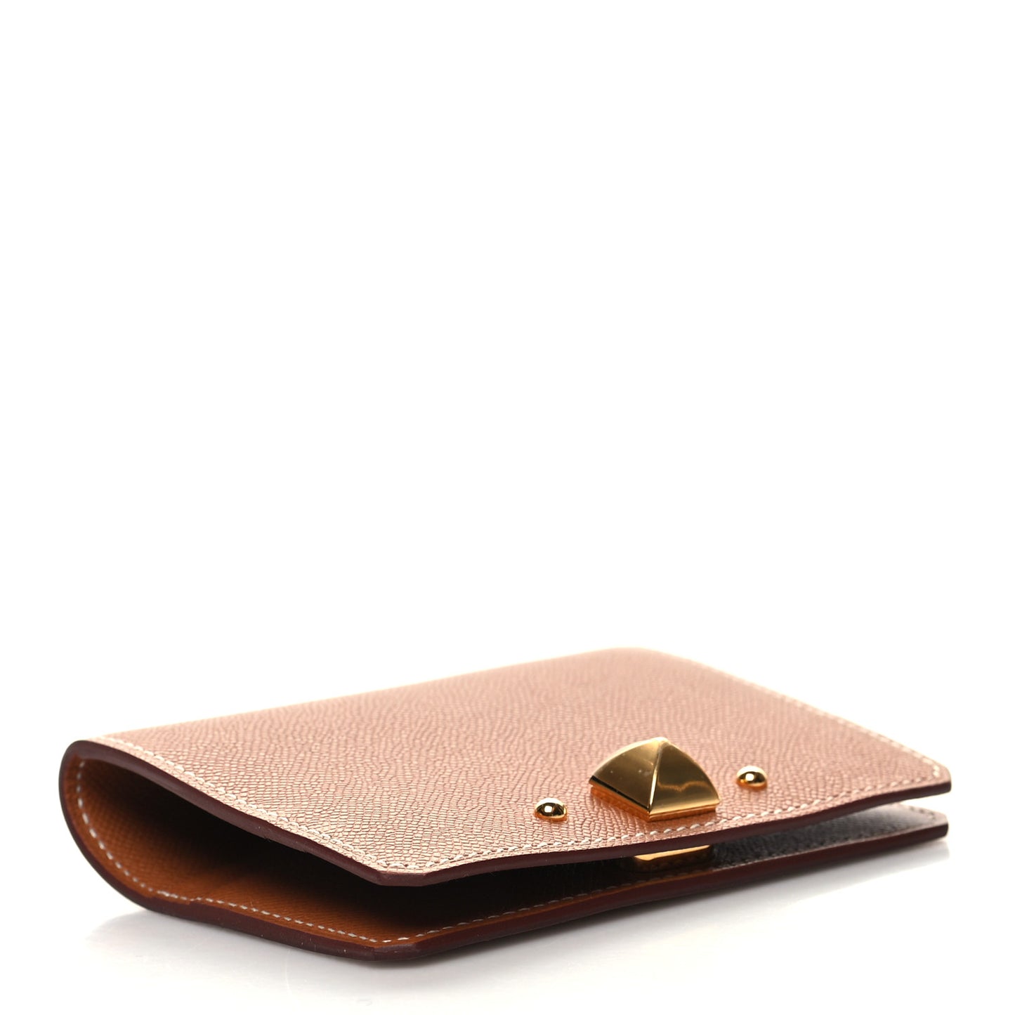 Madame Calfskin Medor Card Holder Gold
