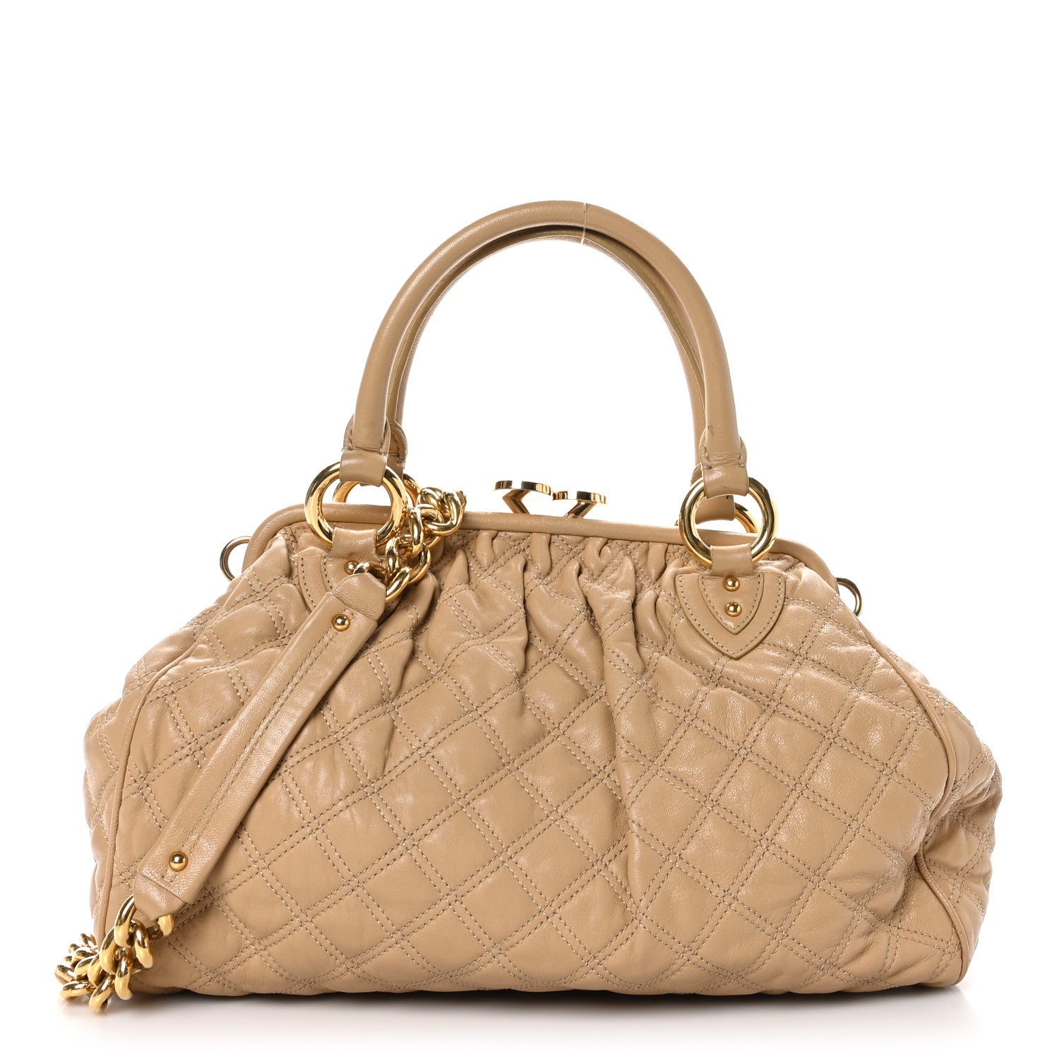 Marc Jacobs Calfskin Quilted Stam Beige 1 of 8