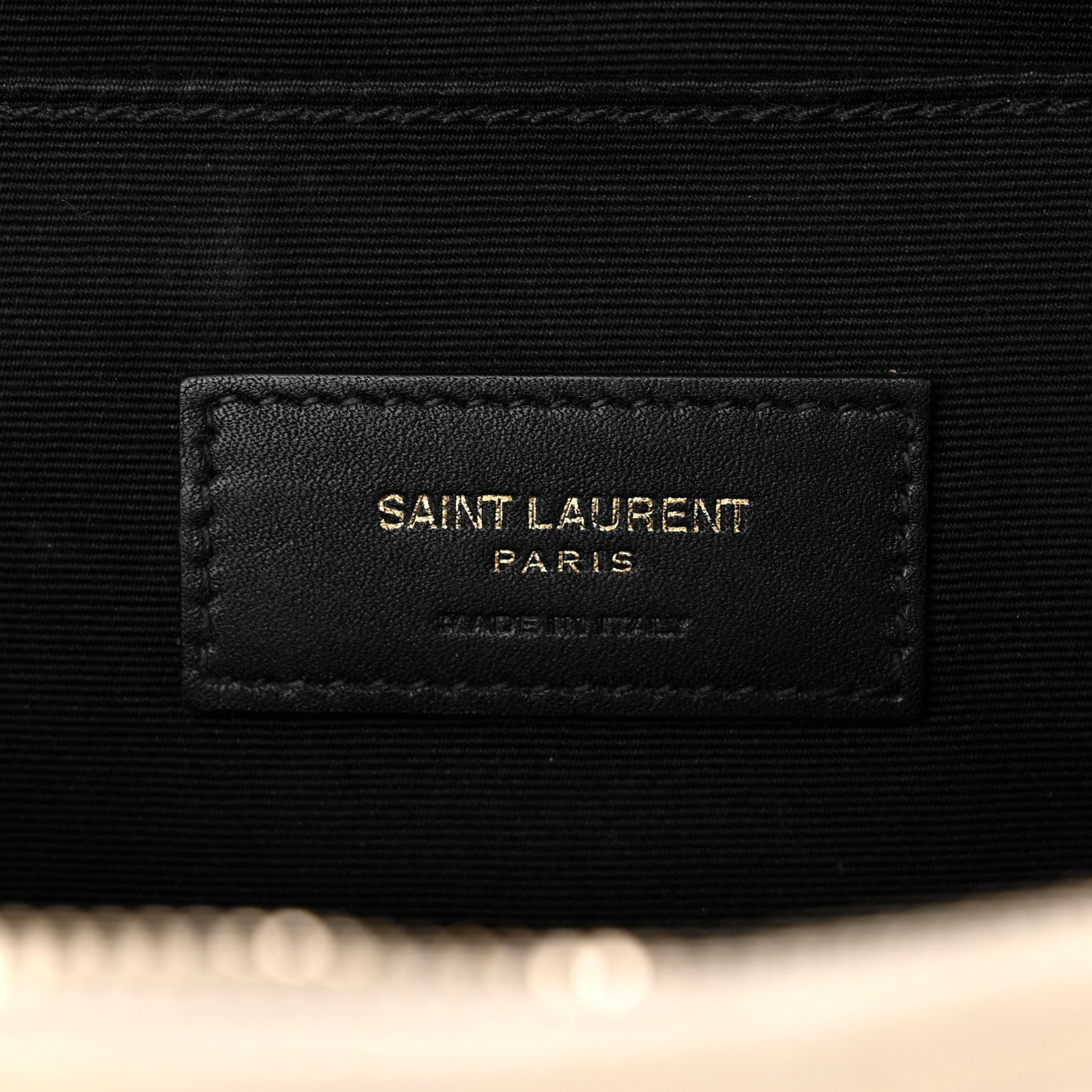 Saint Laurent Grain De Poudre Monogram Belt Bag Blanc Vintage 6 of 12