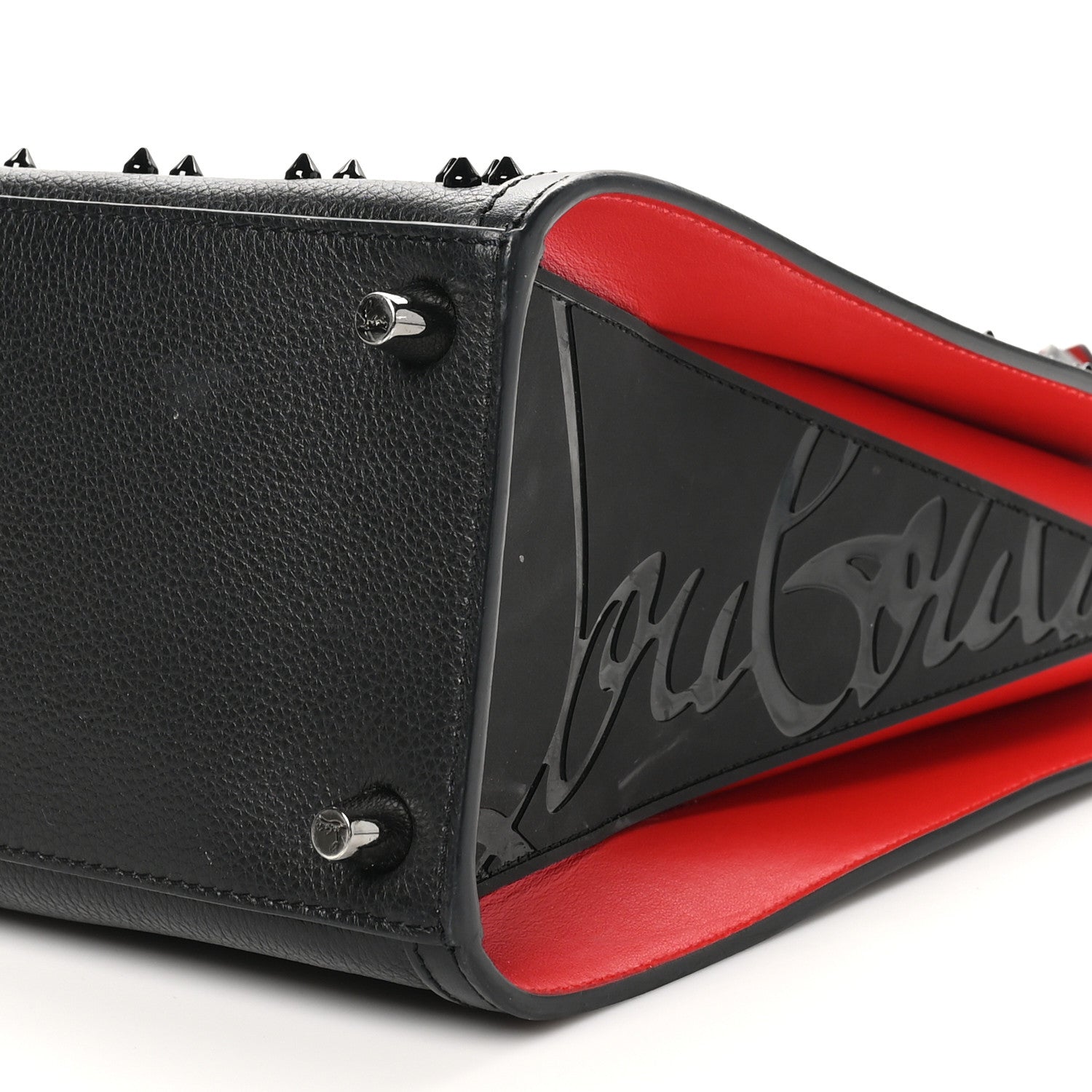 Christian Louboutin Calfskin Spikes Loubinthesky Medium Paloma Black 10 of 11