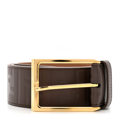 Fendi Vitello Grace FF 1974 Embossed Belt 90 36 Moresco 1 of 5