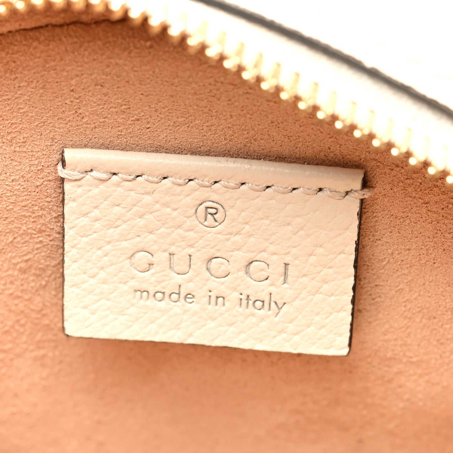 Textured Calfskin Web Mini Ophidia Round Shoulder Bag Mystic White