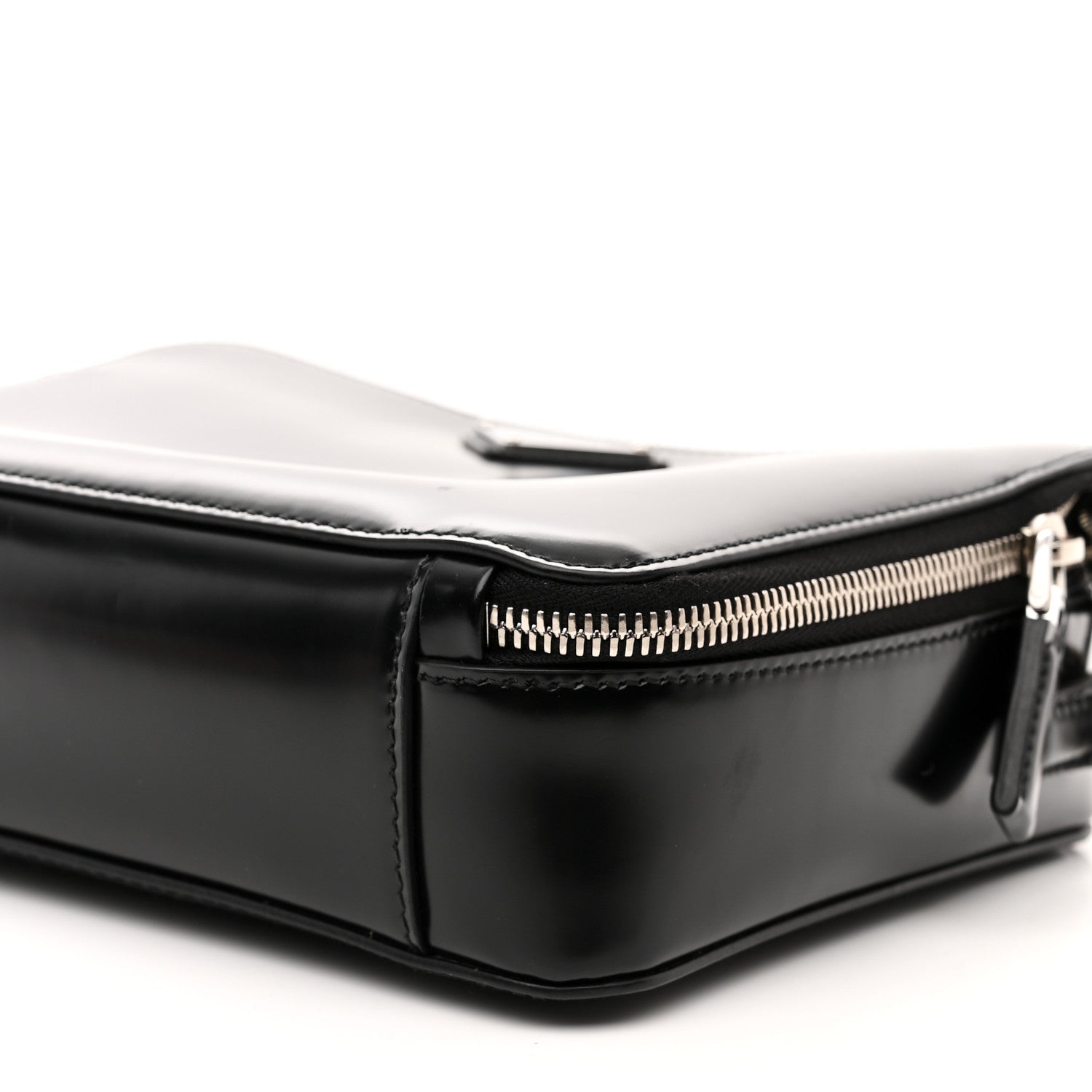Prada Spazzolato Medium Brique Crossbody Bag Black 10 of 10