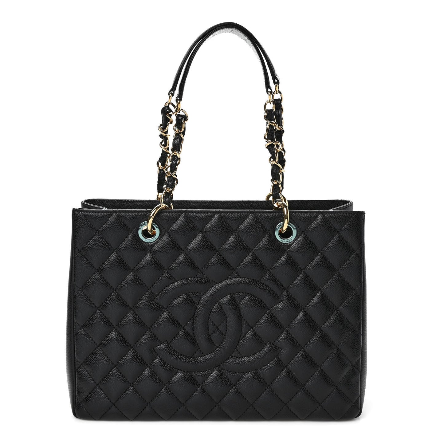 Caviar Quilted Grand Shopping Tote GST Black