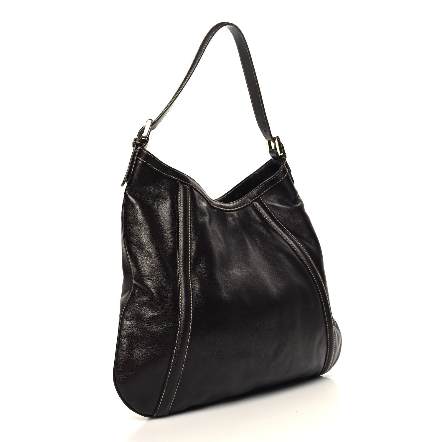 Gucci Calfskin Medium Britt Hobo Dark Brown 2 of 10