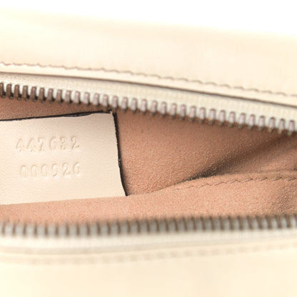 Gucci Calfskin Matelasse Small GG Marmont Chain Shoulder Bag White 7 of 14