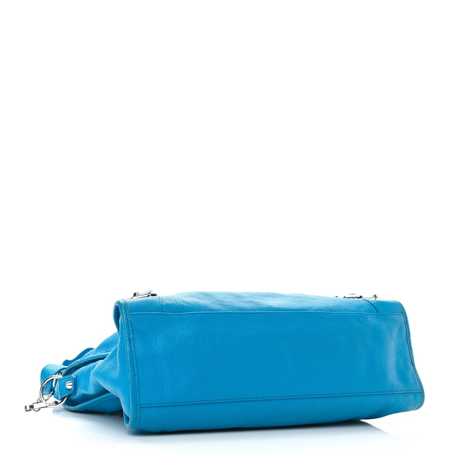 Balenciaga Chevre Silver Metallic Edge Hardware City Bleu Ceylon 4 of 10