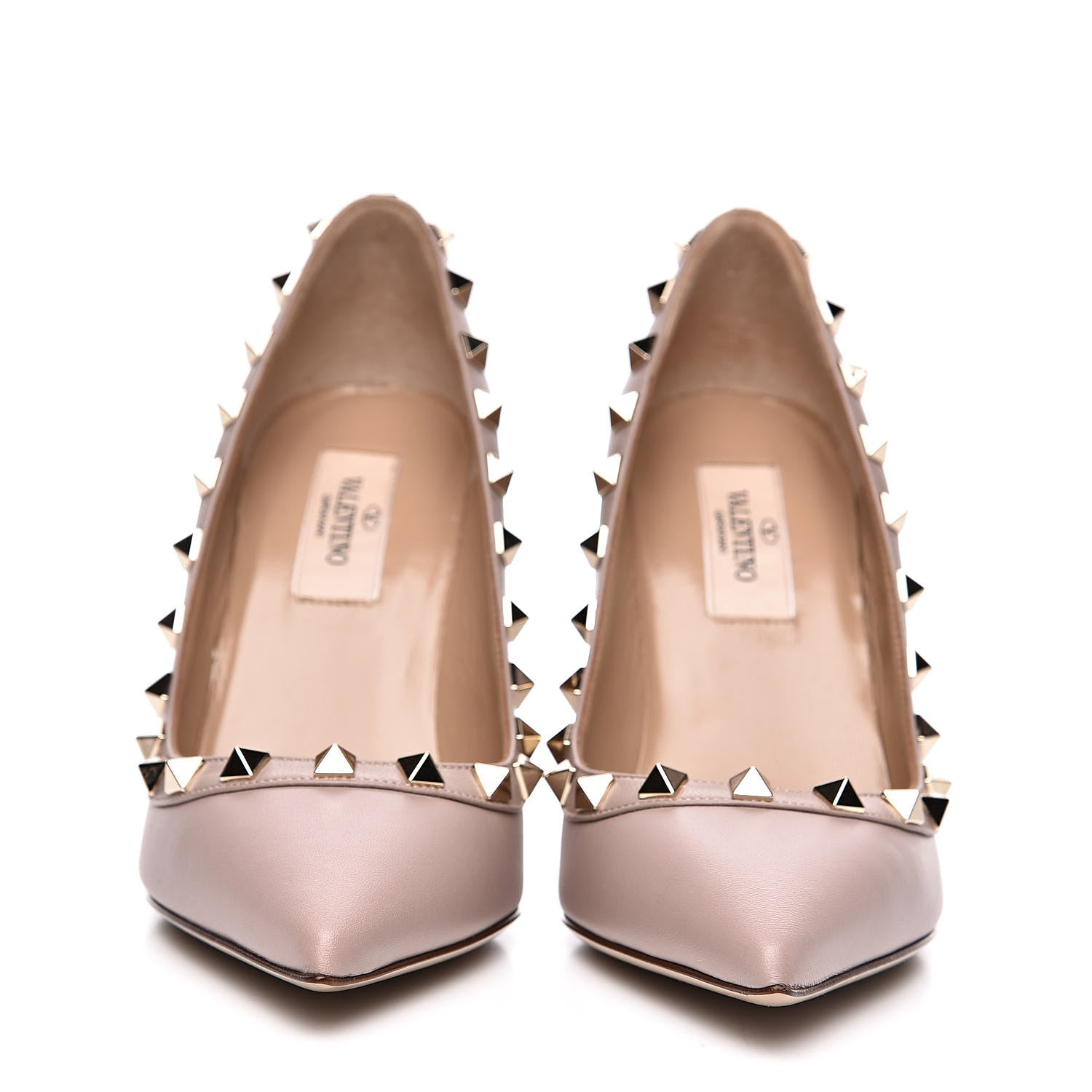 Valentino Garavani Nappa Rockstud 100mm Pumps 35 Poudre 2 of 9
