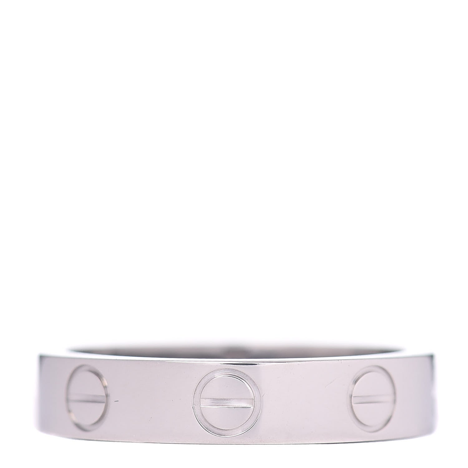 Cartier 18K White Gold 3.5mm LOVE Wedding Band Ring 47 4 3 of 4