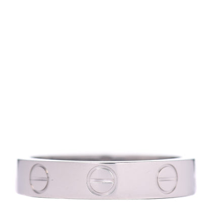 Cartier 18K White Gold 3.5mm LOVE Wedding Band Ring 47 4 3 of 4