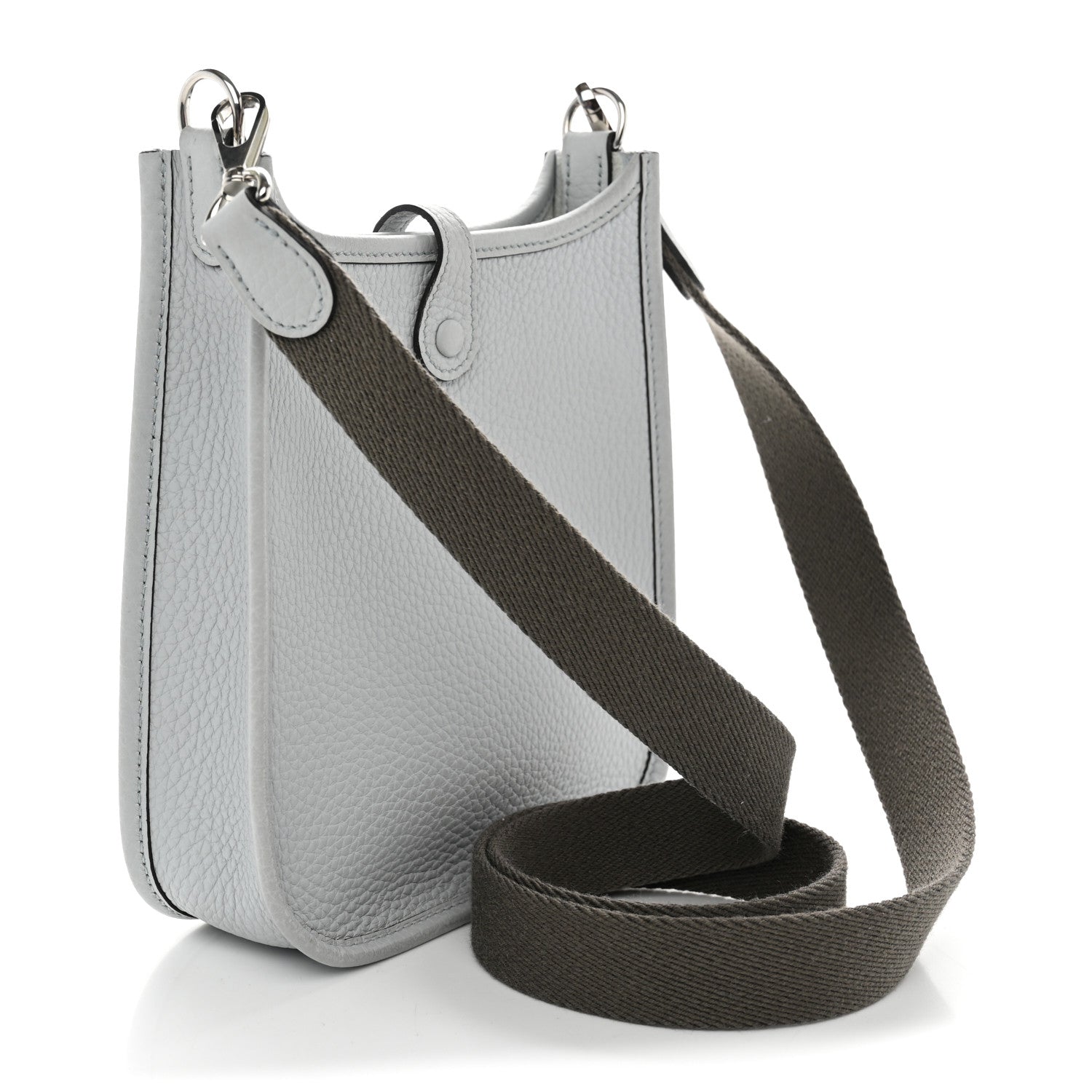Hermes Taurillon Clemence Amazone Evelyne TPM Bleu Pale Etain 3 of 11