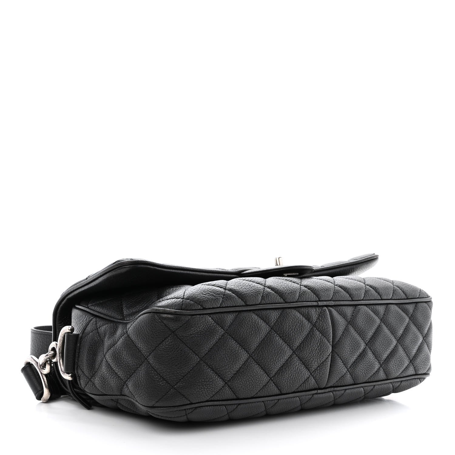 Chanel Grained Calfskin Quilted Medium Casual Rock Flap Black 4 of 13