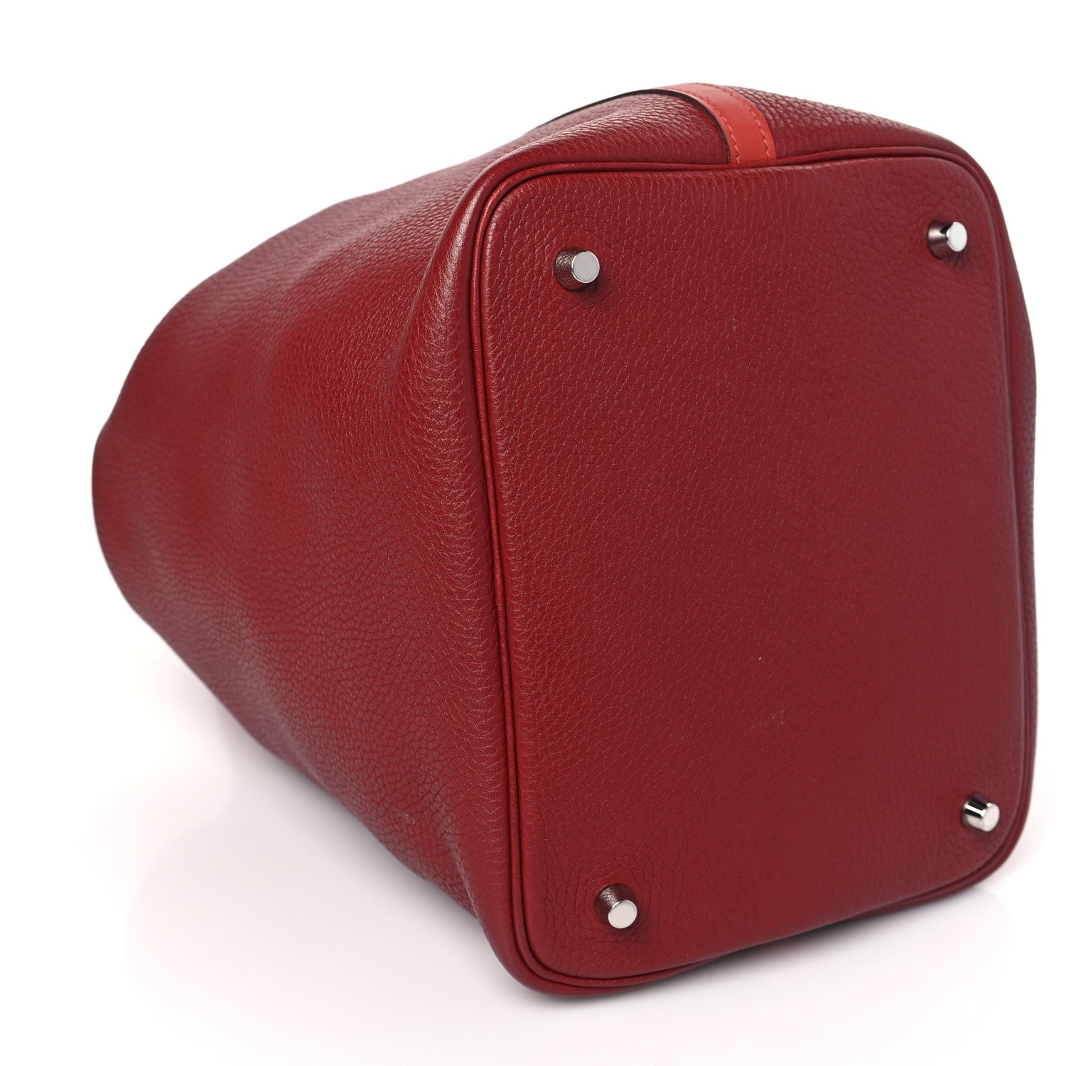 Hermes Taurillon Clemence Swift Picotin Lock 22 MM Rouge H Brique 8 of 9