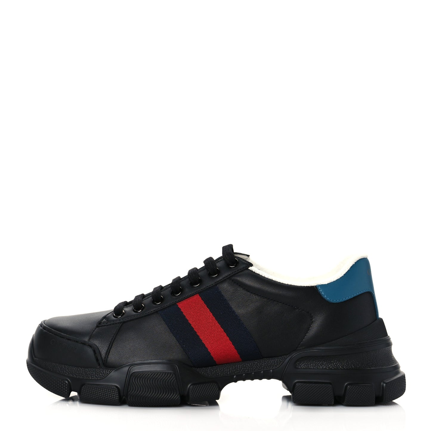 Calfskin Web Mens Nathan Sneakers 7 Black