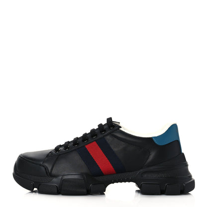 Gucci Calfskin Web Mens Nathan Sneakers 7 Black 1 of 8
