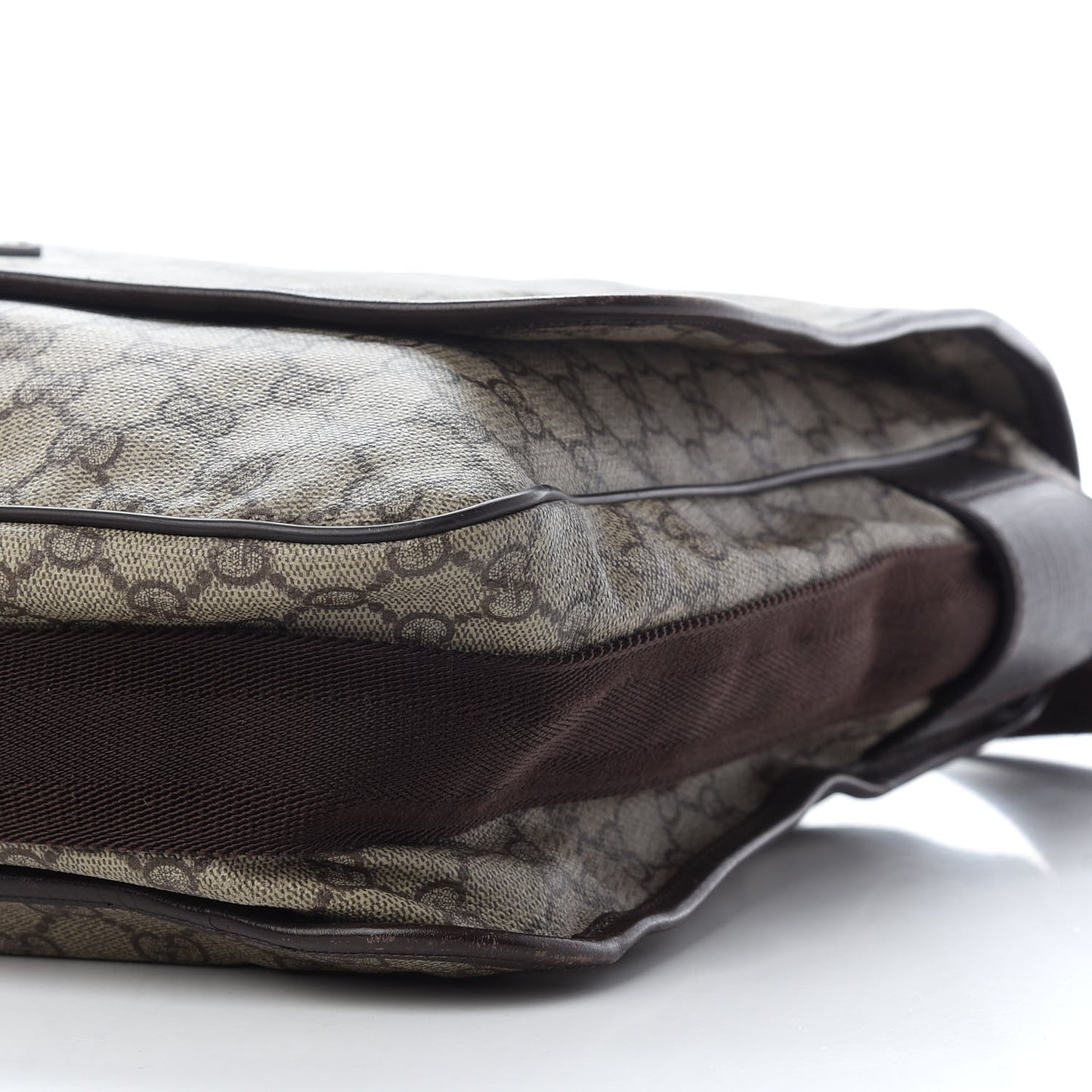 GG Plus Monogram Large Flap Messenger Bag Beige Dark Brown