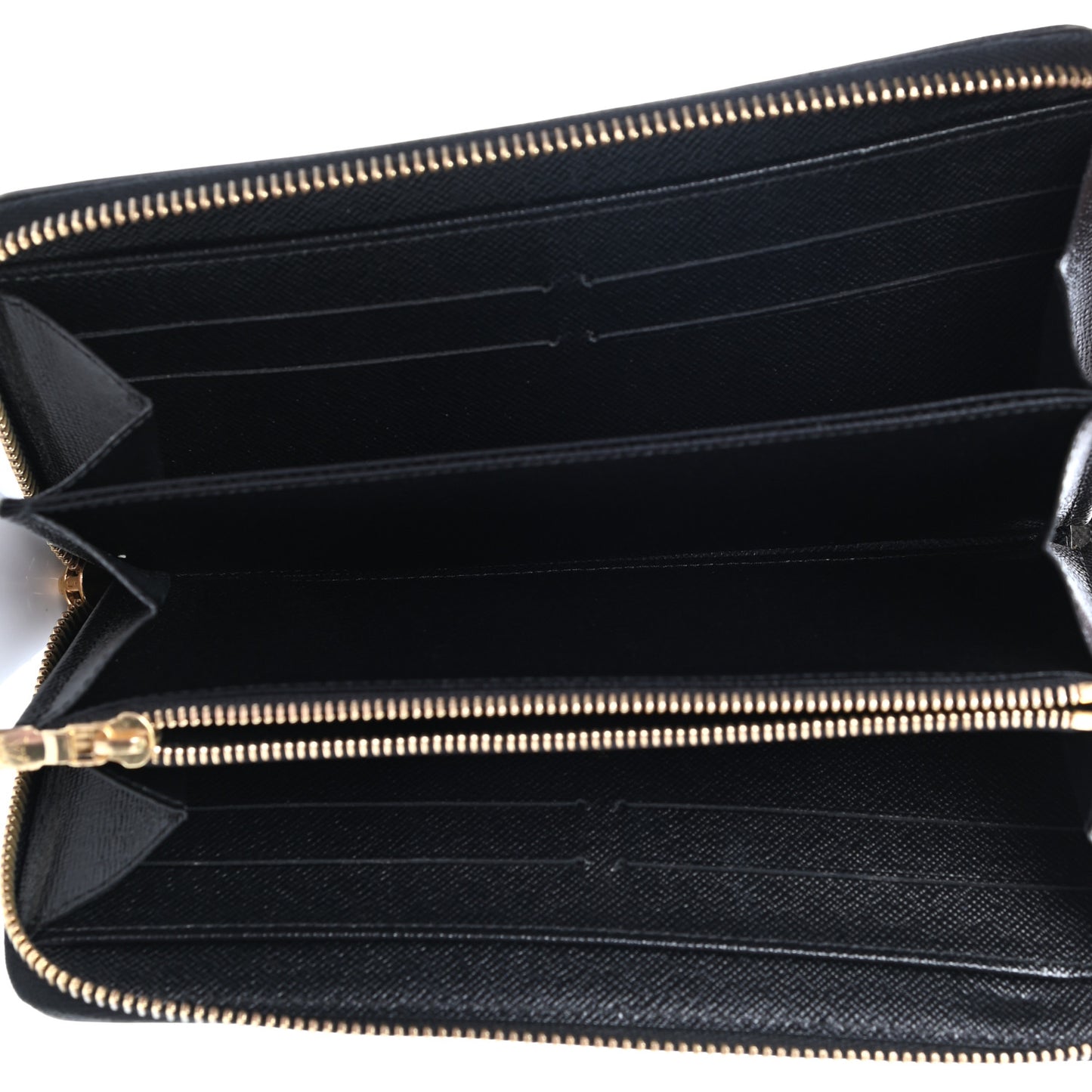 Calfskin Colored Monogram Zippy Wallet Blue Black