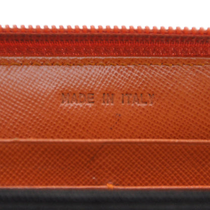 Prada Saffiano Zip Around Wallet Papaya 7 of 7