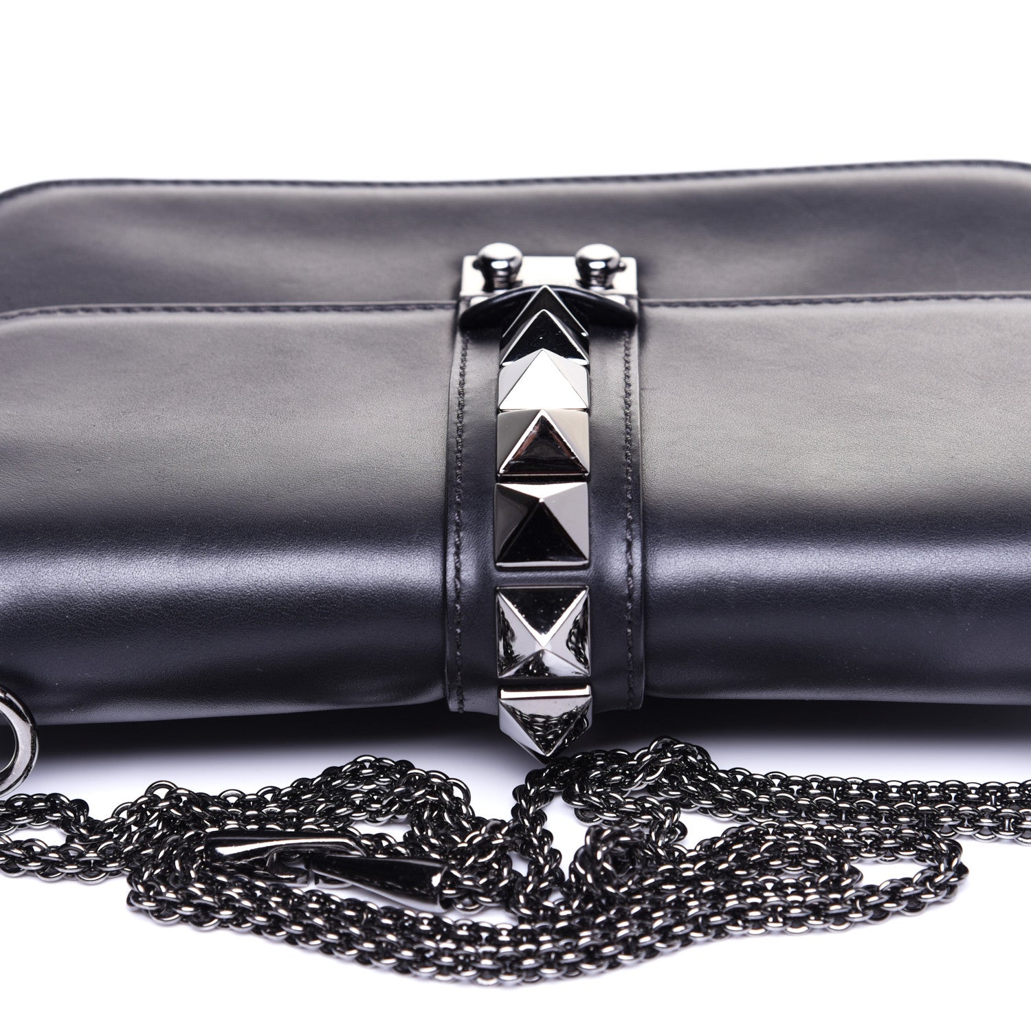 Valentino Garavani Vitello Medium Glam Lock Rockstud Flap Black 11 of 11