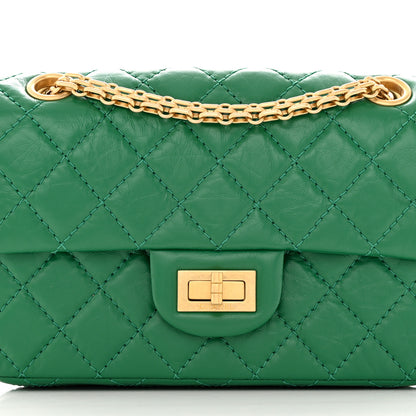 Chanel Aged Calfskin Quilted 2.55 Reissue Mini Flap Green 8 of 11