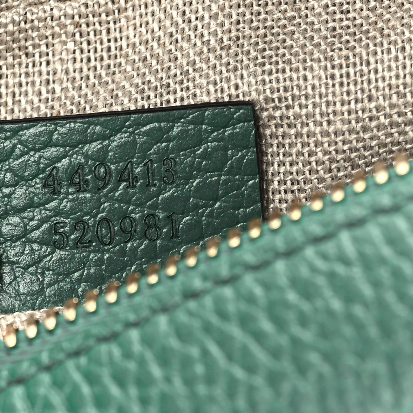 Monogram Dollar Calfskin Mini Bree Messenger Bag Beige Ebony Emerald