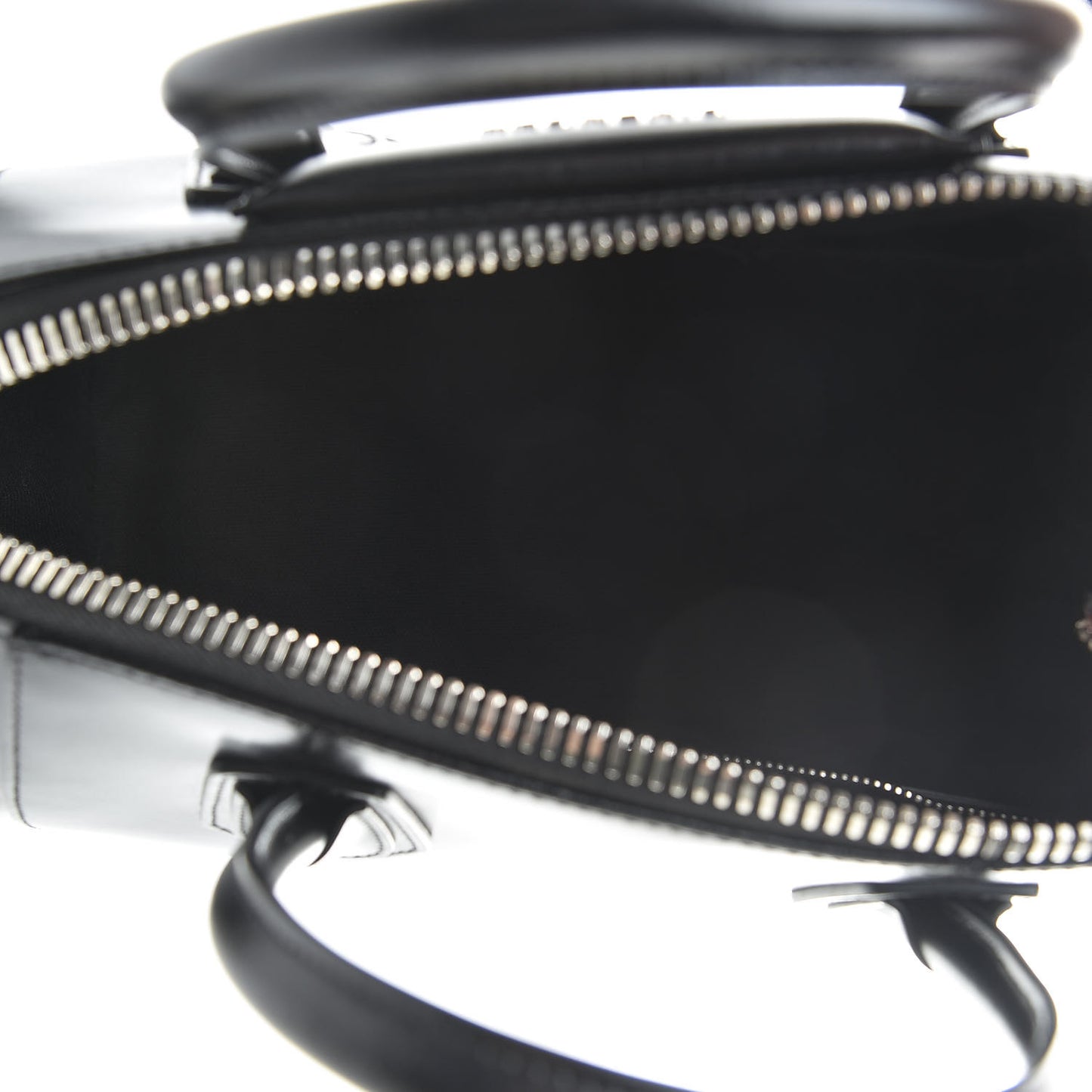 Shiny Lord Calfskin Small Antigona Black