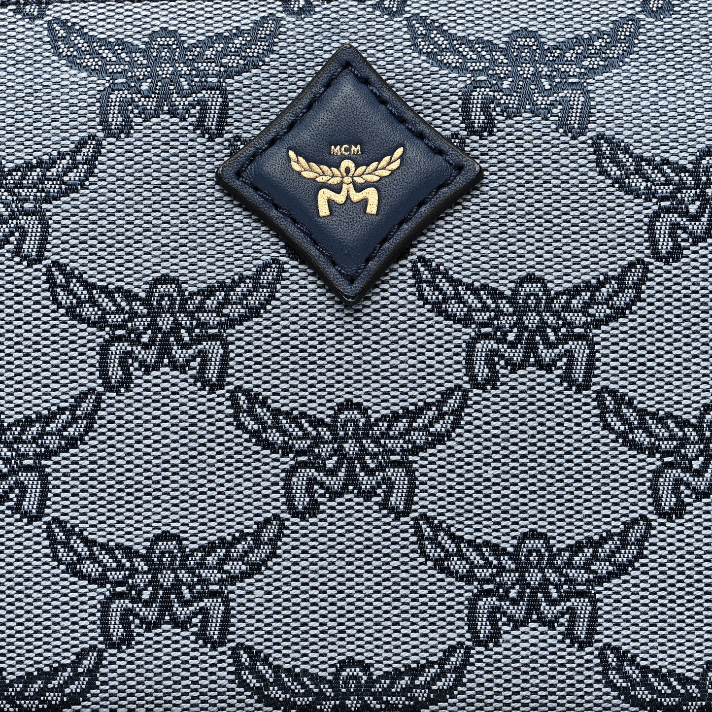 Lauretos Jacquard Nappa Small Shoulder Bag Indigo