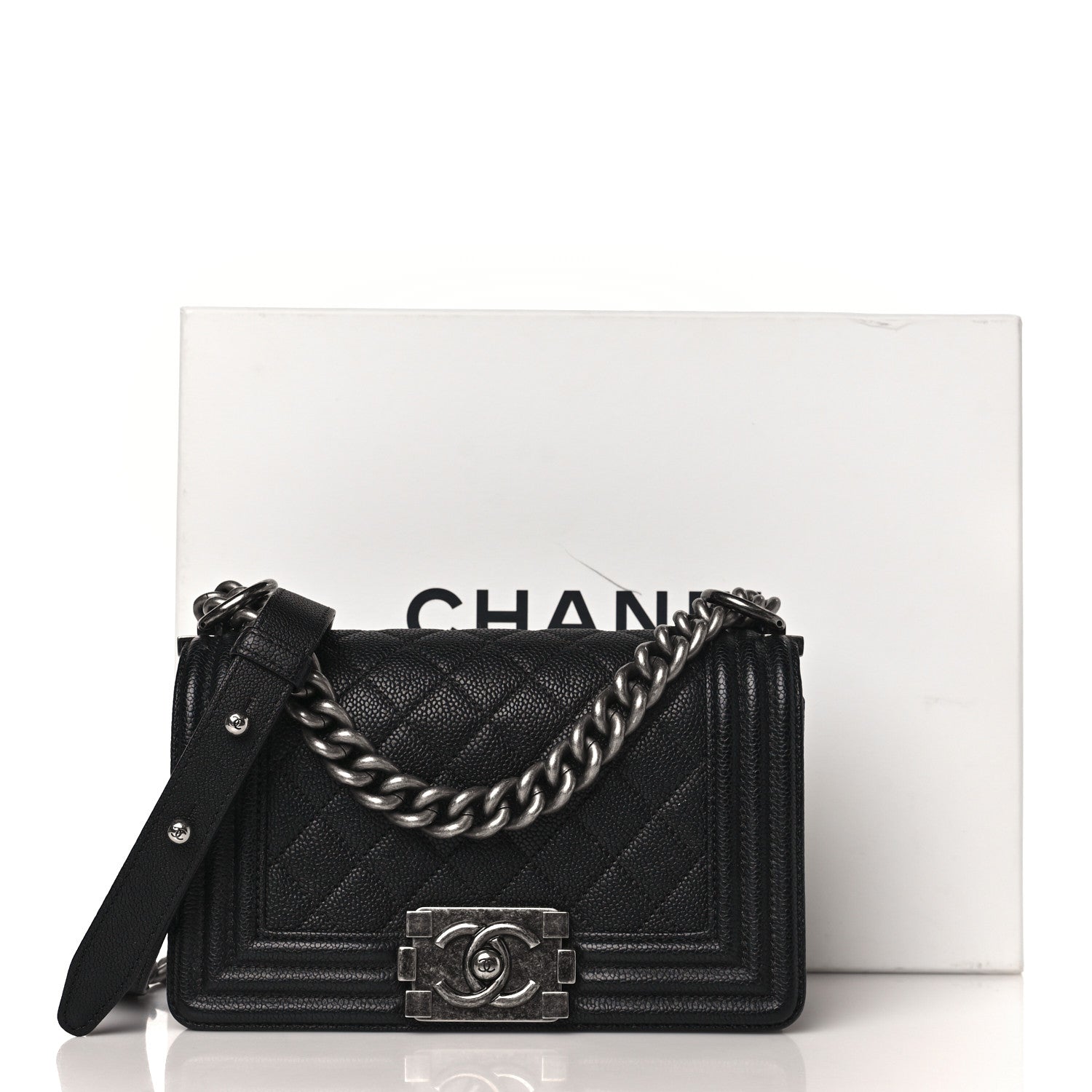 Chanel Caviar Quilted Small Boy Flap Black 9 of 9