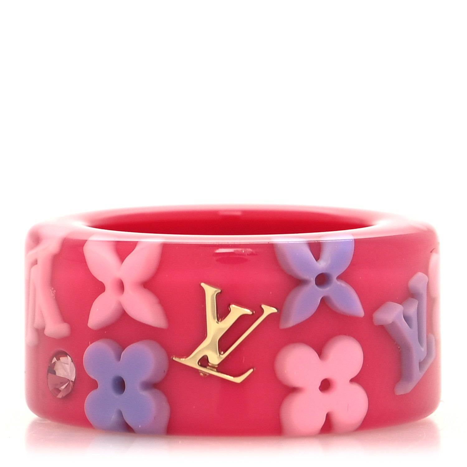 Louis Vuitton Resin Monogram Farandole Ring M Framboise 1 of 4