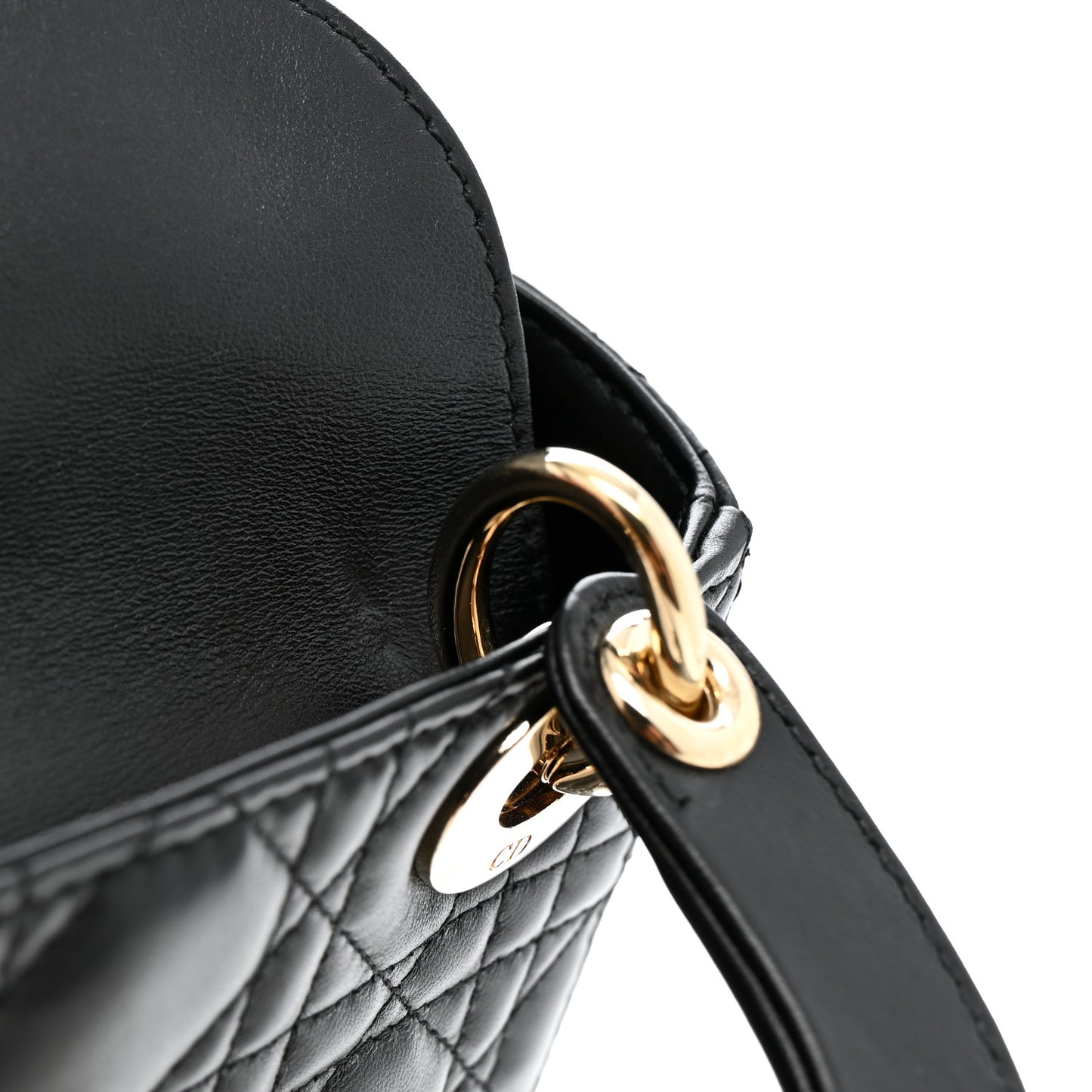 Lambskin Cannage Mini Lady Dior Black