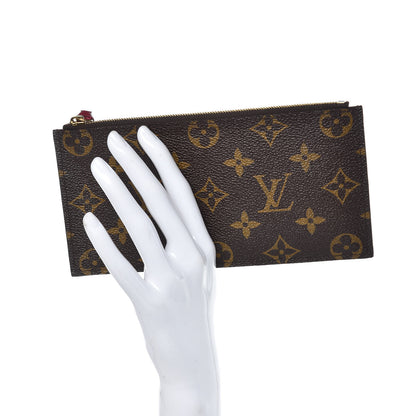 Louis Vuitton Monogram Felicie Chain Wallet Zippered Insert Fuchsia 2 of 6