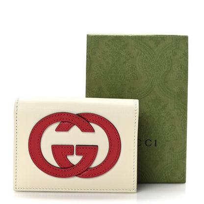 Gucci Vitello Eclipse Interlocking G Wallet Mystic White Hibiscus Red 2 of 8