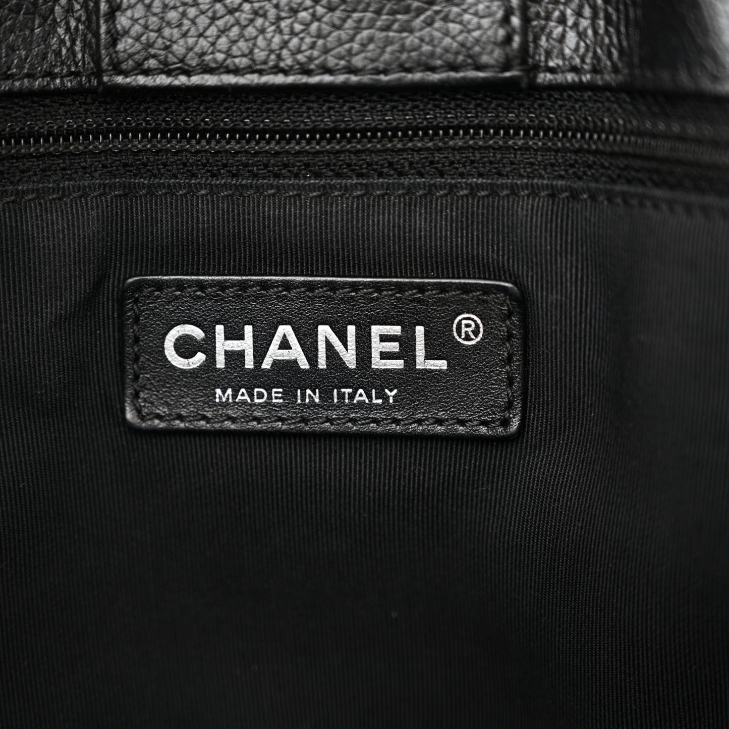 Calfskin Cerf Executive Shopper Tote Black