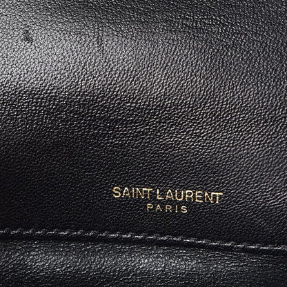 Saint Laurent Patent Calfskin Matelasse Monogram Small Vicky Chain Bag Black 7 of 8