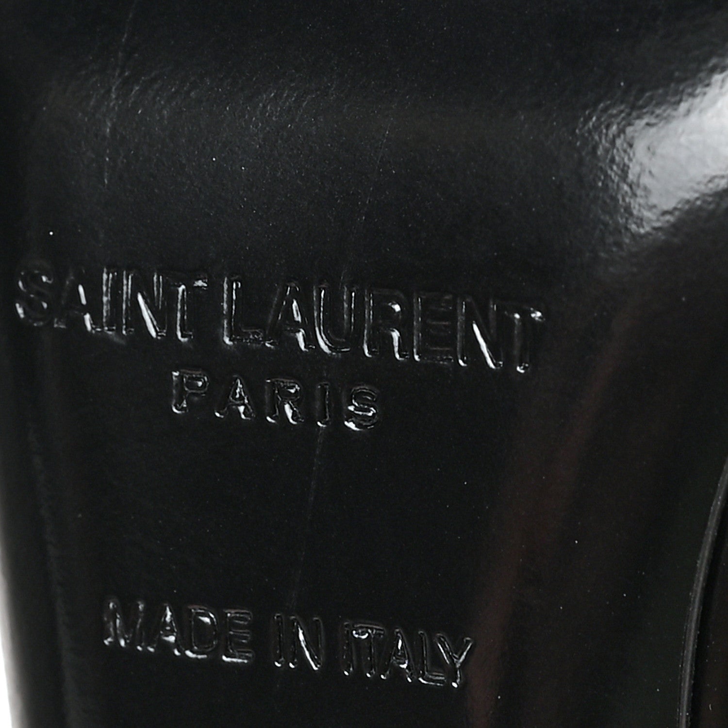 Saint Laurent Glazed Calfskin Opyum Ankle Boots 38 Black 6 of 8