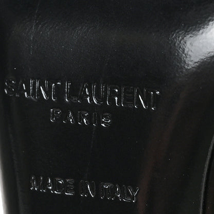 Saint Laurent Glazed Calfskin Opyum Ankle Boots 38 Black 6 of 8