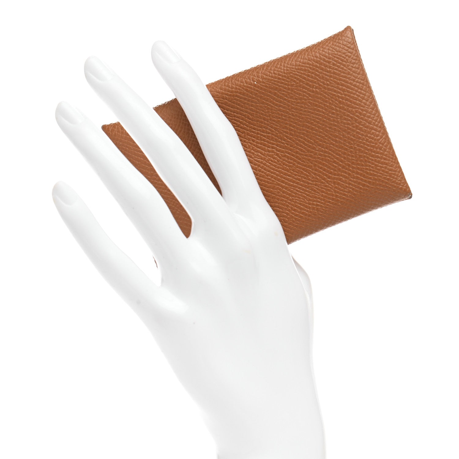 Hermes Epsom Calvi Card Case Gold 2 of 8