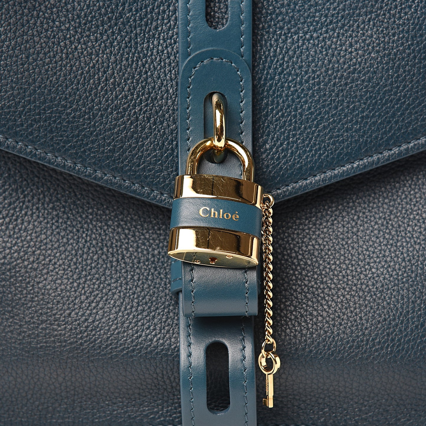 Grained Calfskin Medium Aby Day Shoulder Bag Navy Ink