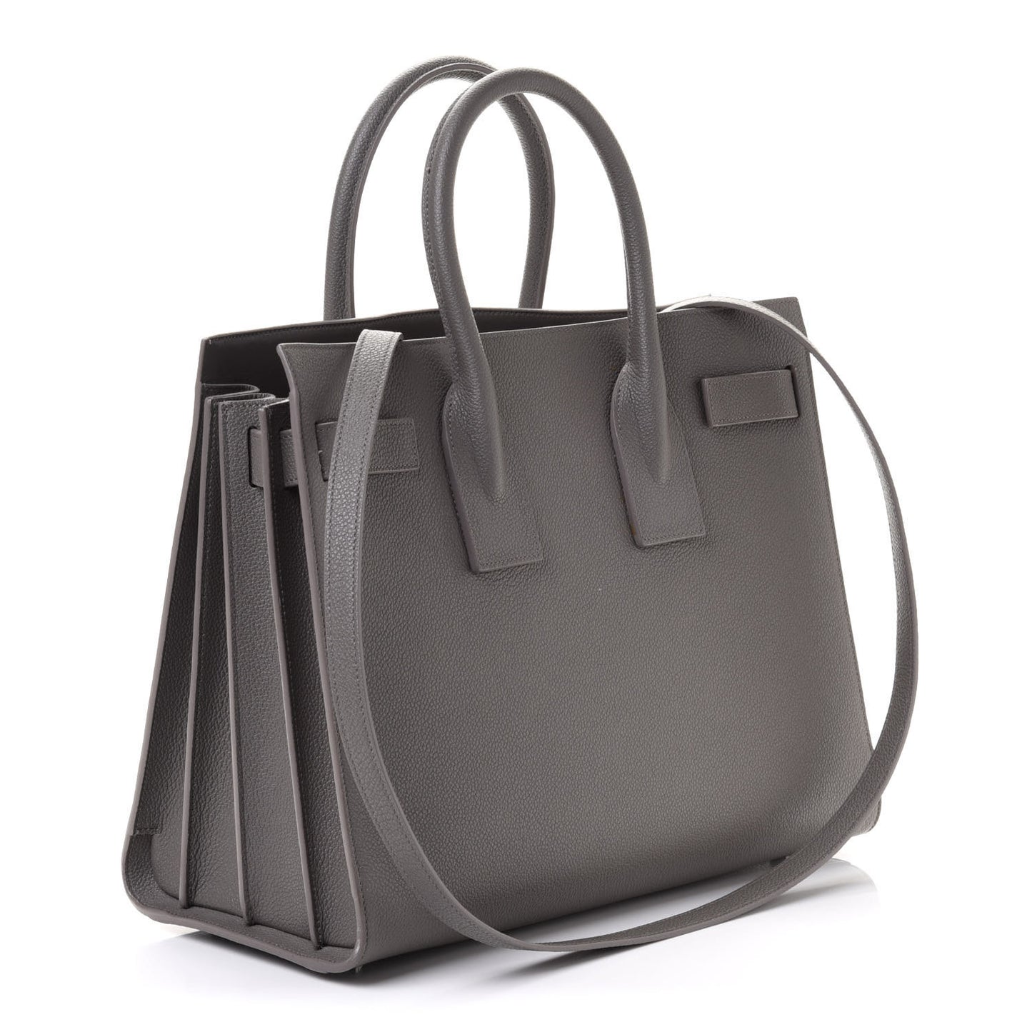 Grained Calfskin Small Sac De Jour Fog