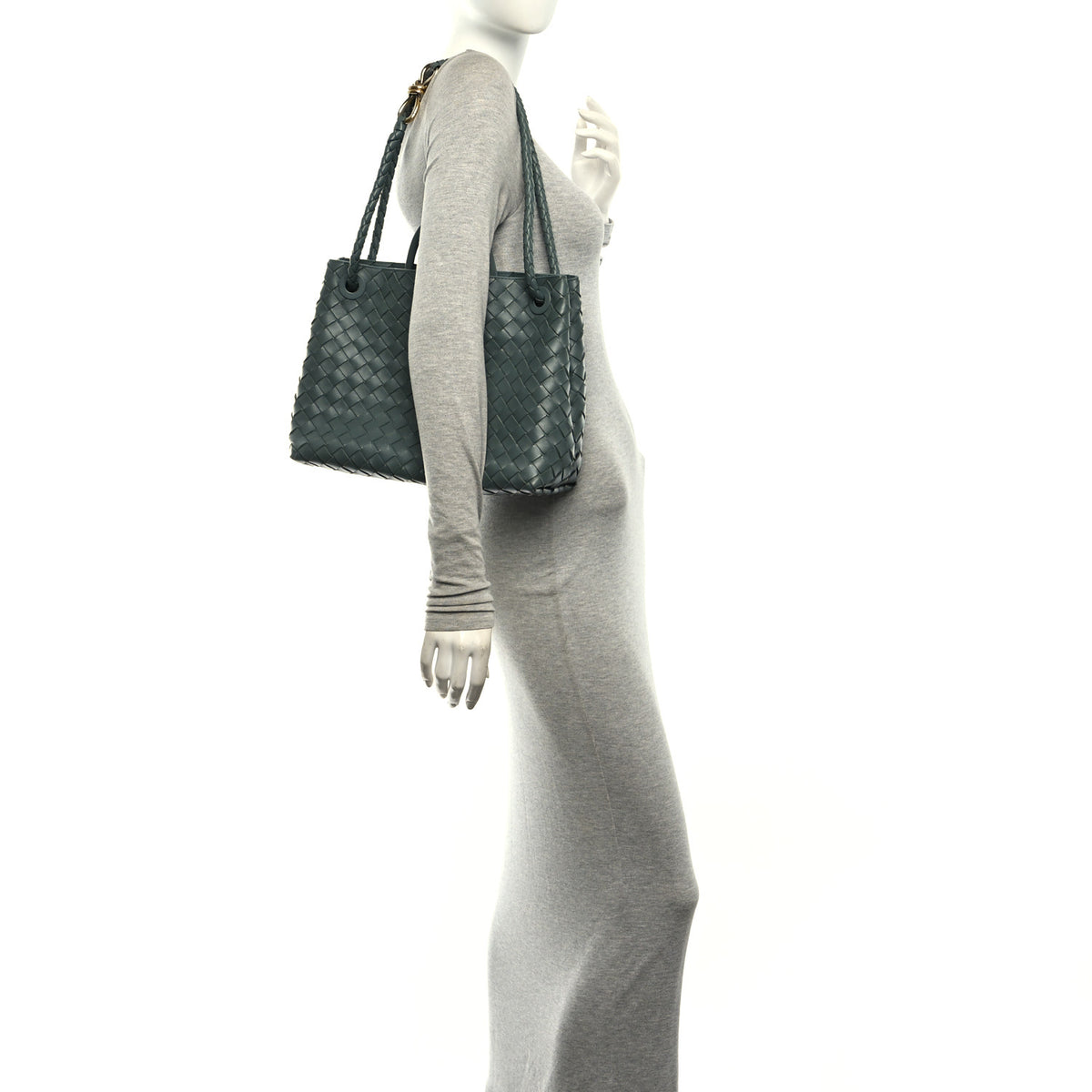 Bottega Veneta Nappa Intrecciato Medium Andiamo Shoulder Bag Aloe 2 of 9