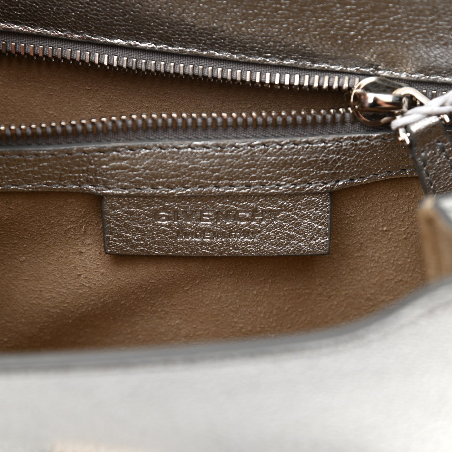 Metallic Calfskin Mini Pandora Box Chain Crossbody Bag Silver