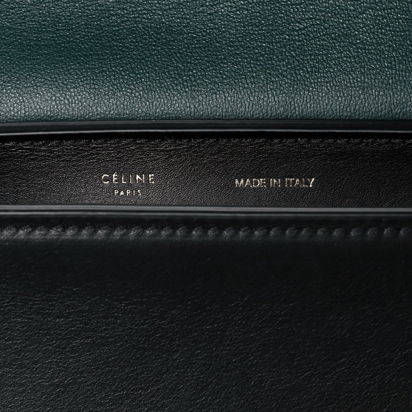 Smooth Calfskin Medium Trapeze Bottle Green