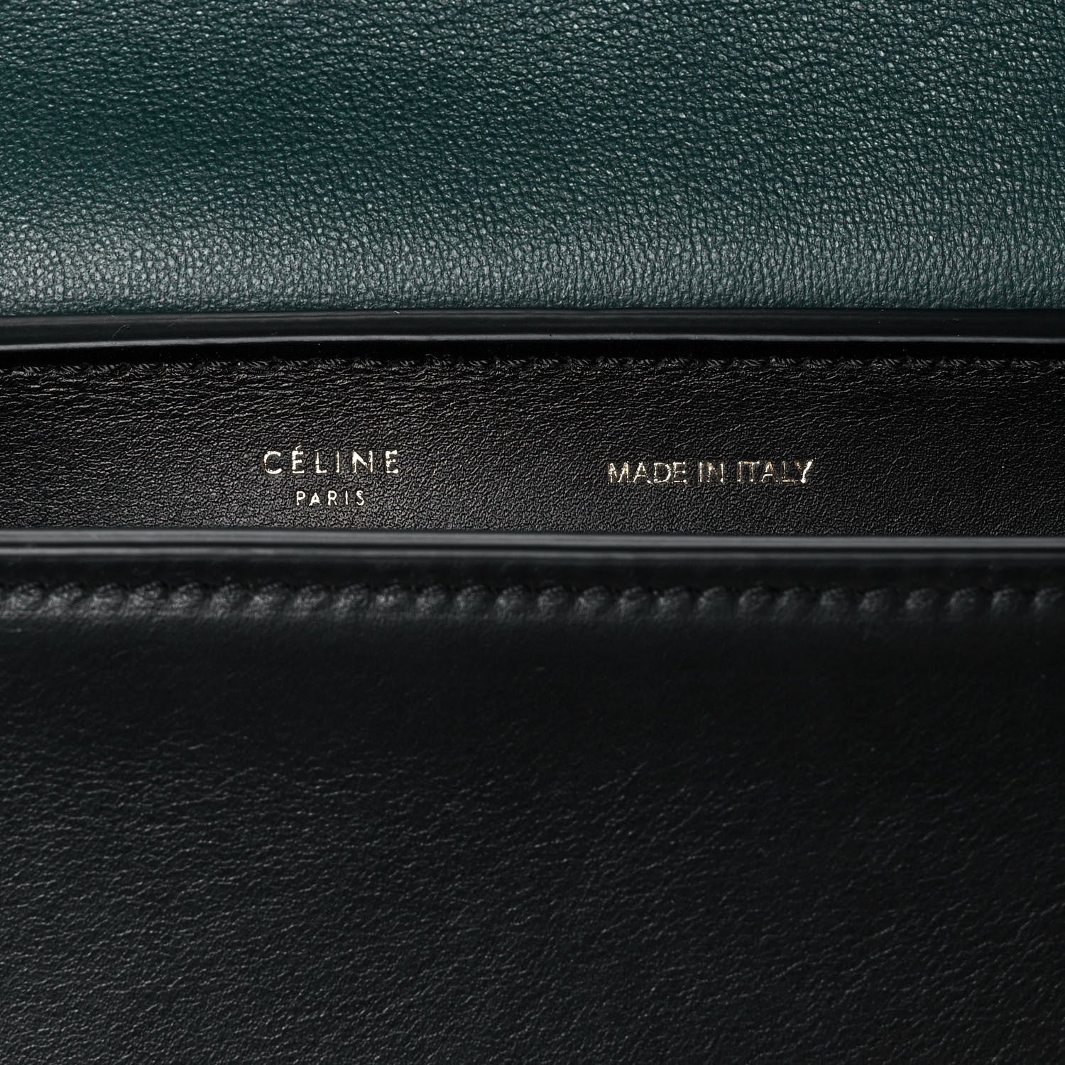 Celine Smooth Calfskin Medium Trapeze Bottle Green 5 of 14