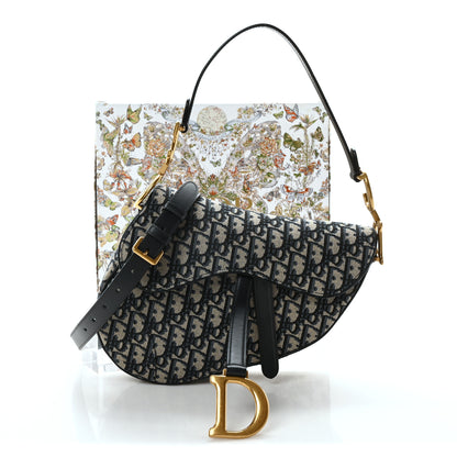 Christian Dior Oblique Saddle Bag With Strap Blue 11 of 11