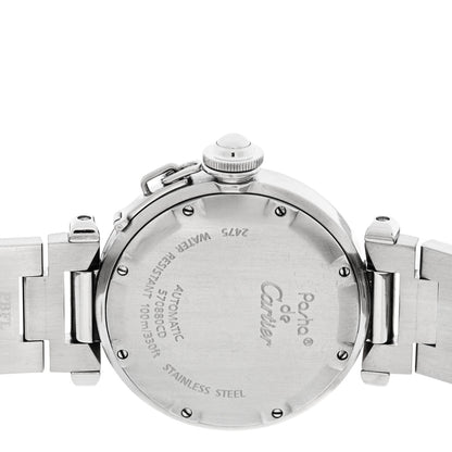 Cartier Stainless Steel 35mm Pasha C Automatic Watch Blue 4 of 4