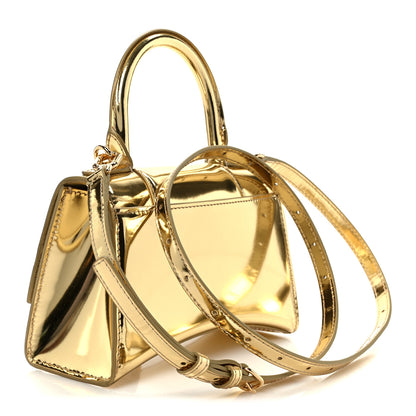 Balenciaga Mirror Calfskin Hourglass Top Handle Bag XS Gold 3 of 11