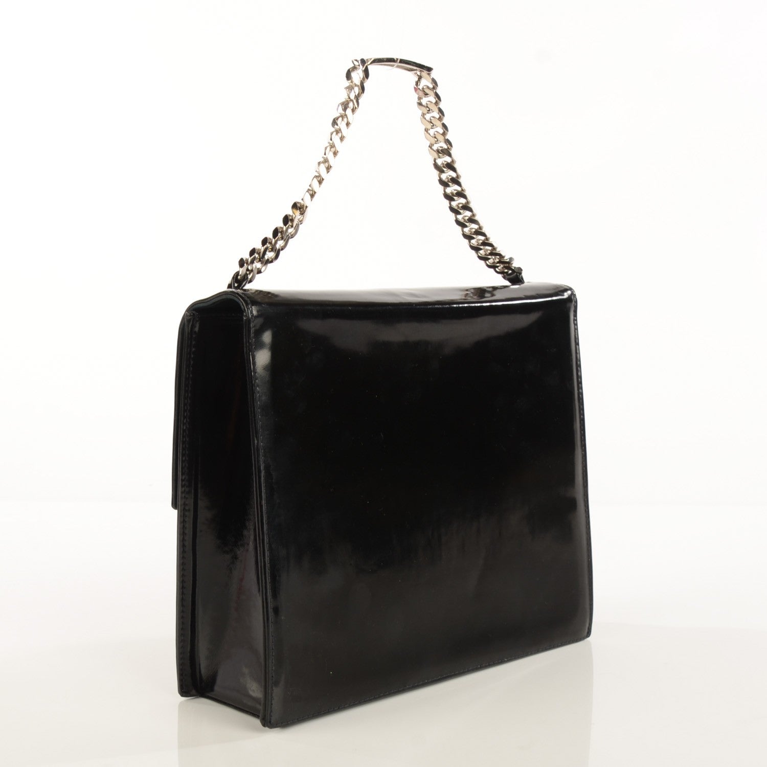 Chanel Patent CC Flap Black 3 of 8