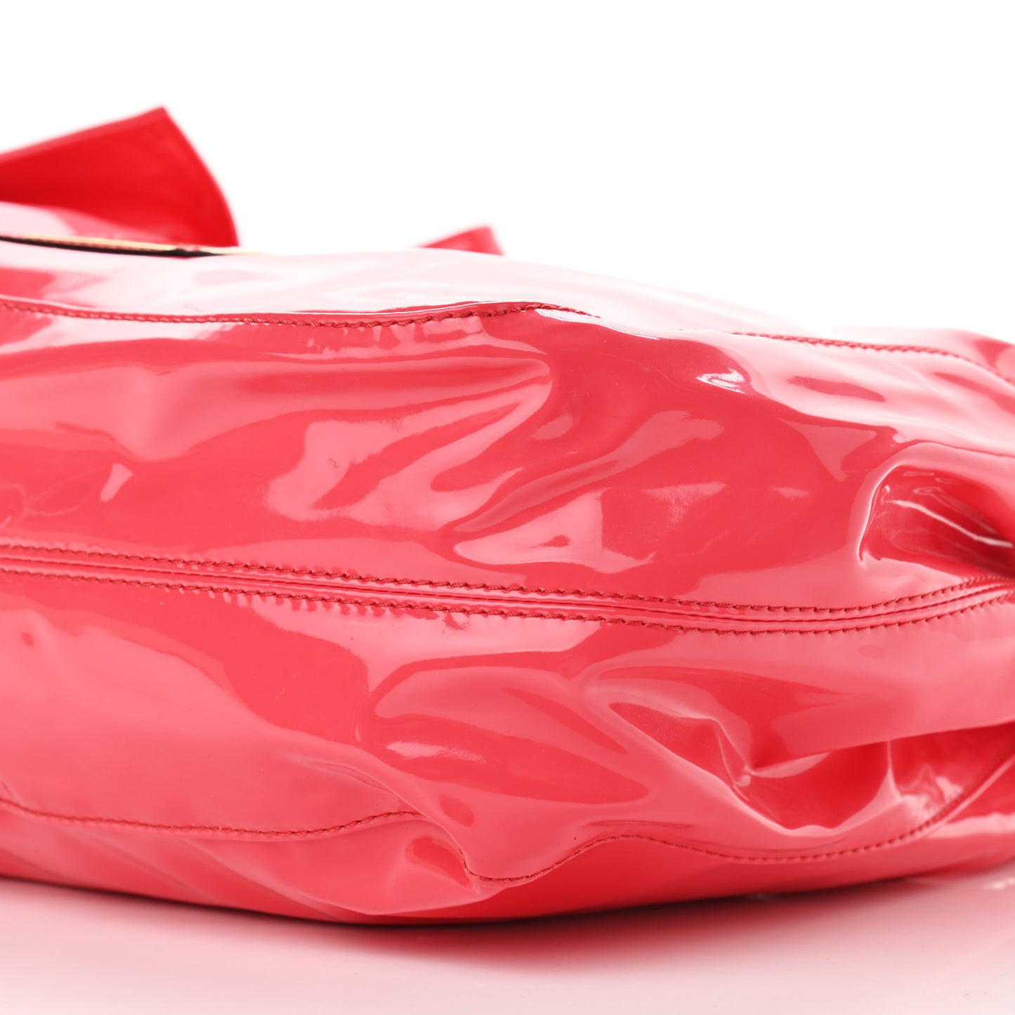 Patent Lacca Nuage Bow Hobo Pink