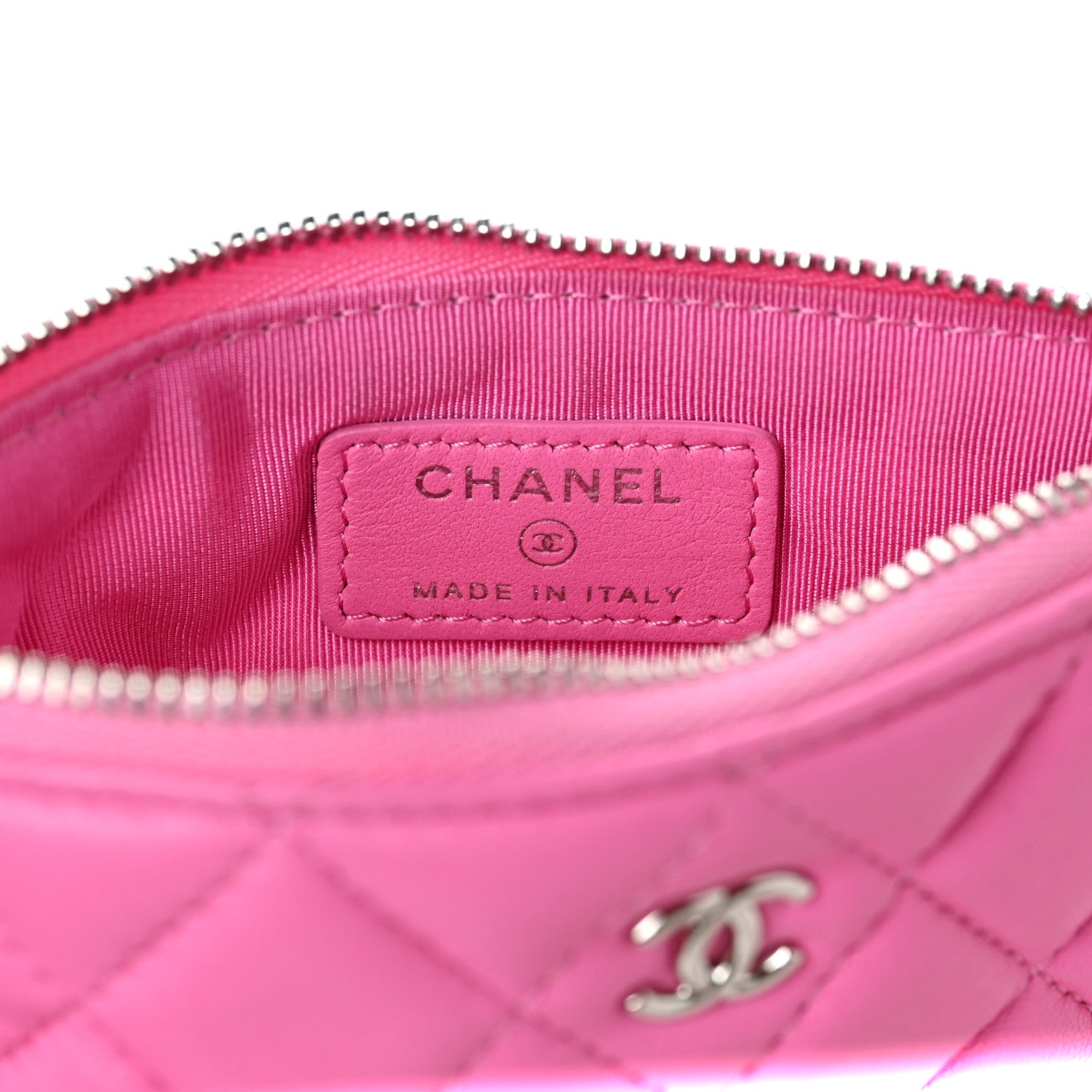 Chanel Lambskin Quilted Small Cosmetic Case Pink 6 of 8