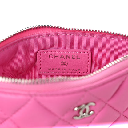 Chanel Lambskin Quilted Small Cosmetic Case Pink 6 of 8